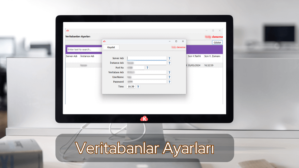 Veritabanlar ayarları